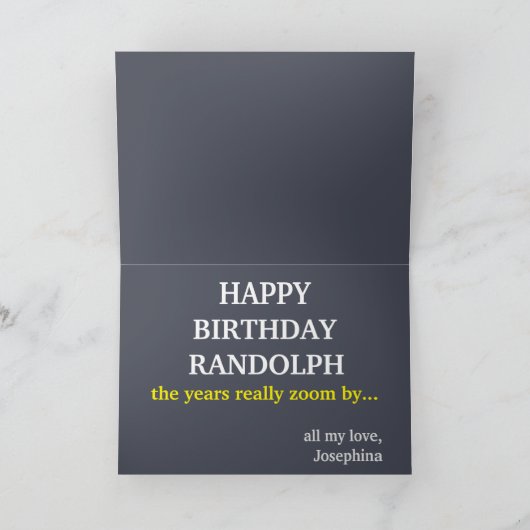 第60回誕生日おもしろいビデオ会議通話 カード (内部)