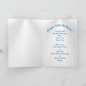 第60回誕生日カードの女性の友人と家族 シーズンカード (内部)