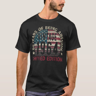 第60回誕生日ギフト男性ヴィンテージ1964生まれ年第6回 Tシャツ