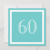 第60回誕生日パーティーの招待 – アクア 招待状 (正面)