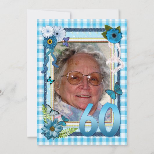 第60回誕生日パーティーの招待 招待状 (正面)