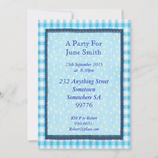 第60回誕生日パーティーの招待 招待状 (裏面)