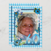 第60回誕生日パーティーの招待 招待状 (正面/裏面)