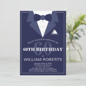 第60回誕生日パーティーへの招待,タキシード 招待状 (スタンド正面)