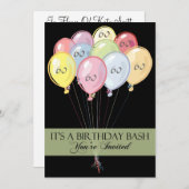 第60回誕生日パーティーパーソナライズされた招待状 招待状 (正面/裏面)