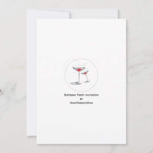 第60回誕生日パーティーパーソナライズされた招待状 招待状 (裏面)