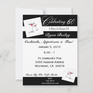 第60回誕生日パーティーパーソナライズされた招待状 招待状