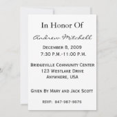 第60回誕生日パーティーパーソナライズされた招待状 招待状 (裏面)