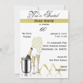 第60回誕生日パーティーパーソナライズされた招待状 招待状 (正面)