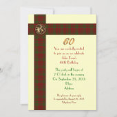 第60回誕生日パーティー招待の男のプレイドボーデ 招待状 (正面)