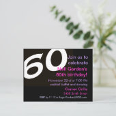 第60回誕生日パーティー招待60日 インビテーションポストカード (スタンド正面)