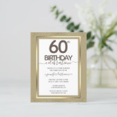 第60回誕生日パーティー金ゴールド紙シート (スタンド正面)