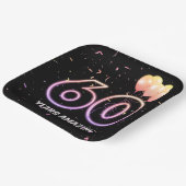 第60回誕生日パーティー風船と紙吹雪 ペーパープレート (傾斜あり)