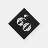 第60回誕生日パーティー風船 スタンダードカクテルナプキン (角)