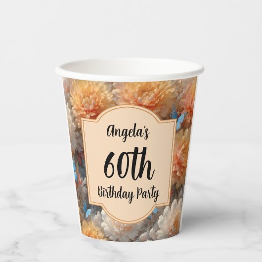 第60回誕生日パーティー 紙コップ (正面)