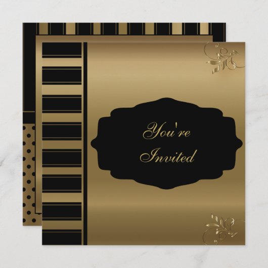 第60回誕生日パーティー | DIY文字 招待状 (正面/裏面)