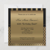 第60回誕生日パーティー | DIY文字 招待状 (裏面)