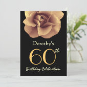 第60回誕生日パーテエレガントィー金ゴールドバラ 招待状 (スタンド正面)