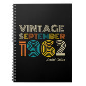 第60回誕生日ヴィンテージ1962年9月限定Edtn. ノートブック (正面)