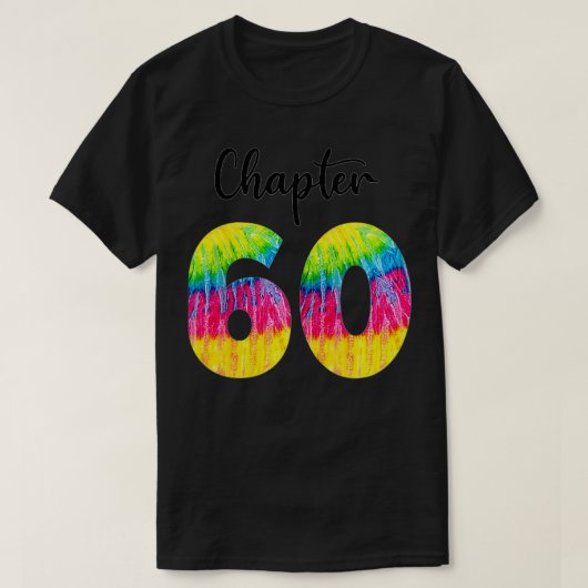 第60回誕生日贈り物絞り染め第60章 Tシャツ (デザイン正面)