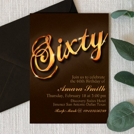 第60回誕生日（女性） 招待状