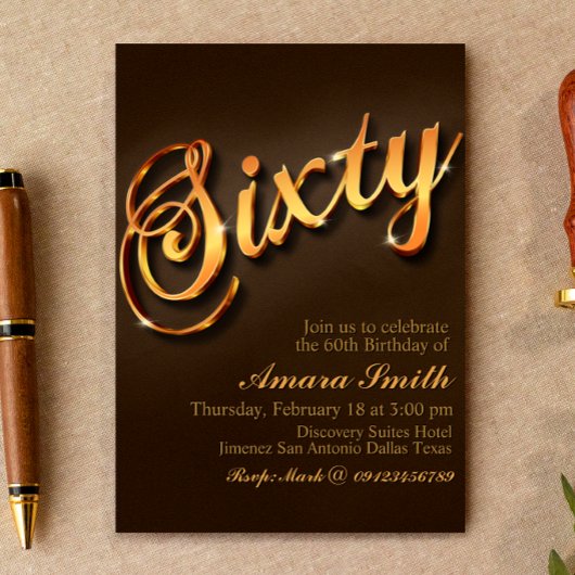 第60回誕生日(女性) 招待状