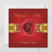 第60回赤カラフル花王室の黄金ゴールド弓 招待状 (正面)