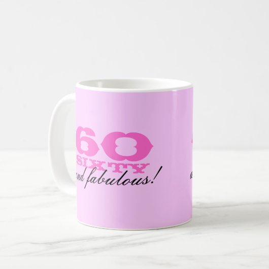 第60女性のための誕生日のマグ| 60およびすばらしい! コーヒーマグカップ (正面左)