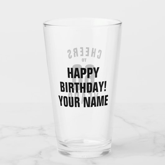 第60年齢60のための誕生日のタンブラーのガラスギフト タンブラーグラス (裏面)
