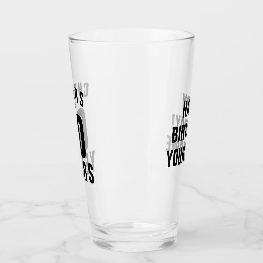 第60年齢60のための誕生日のタンブラーのガラスギフト タンブラーグラス (左)