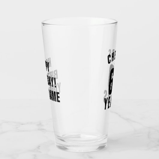 第60年齢60のための誕生日のタンブラーのガラスギフト タンブラーグラス (右)