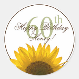 第60期ひまわり誕生日 ラウンドシール