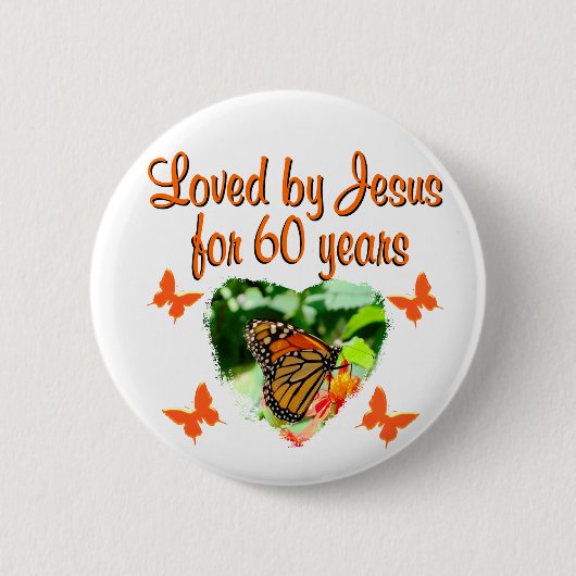 第60期バタフライ誕生日デザイン 缶バッジ (正面)