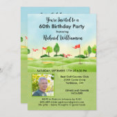 第60期男子バースデーパーティー写真ゴルフ 招待状 (正面/裏面)