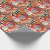 第60期男子誕生日バートボーイおもしろい顔切り抜き ラッピングペーパー (角)