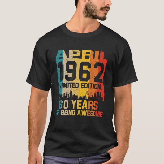 第60期誕生日ギフト1962年4月限定版 Tシャツ (正面)