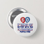 第60歳の誕生日プレゼント 缶バッジ (正面&裏面)