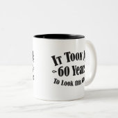 第60私によいこれを見るために60の60年かかりました ツートーンマグカップ (正面右)