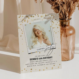 第60章おもしろいモダン写真60誕生日 招待状