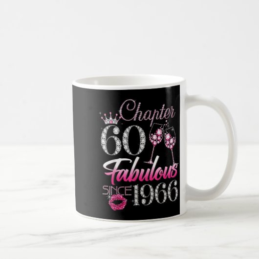 第60章 1966年以来のファビュラス 60歳の誕生日 コーヒーマグカップ (右)