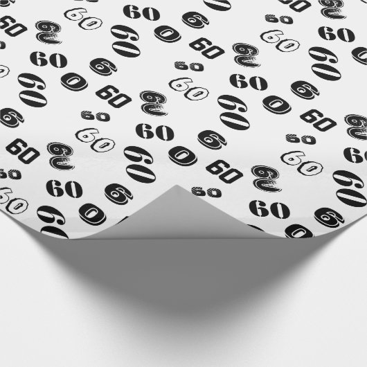 第60第60誕生日は年齢を個人化します ラッピングペーパー (角)