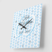 第60結婚記念日のダイヤモンドのお祝い スクエア壁時計 (傾斜)