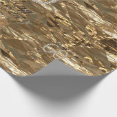 第60結婚記念日のダイヤモンド結婚式の金ゴールドの上品 ラッピングペーパー (角)