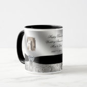 第60結婚記念日の写真のマグ マグカップ (正面左)