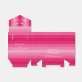 第60結婚記念日の好意箱、ピンクのストライプ フェイバーボックス (折り畳みなし)