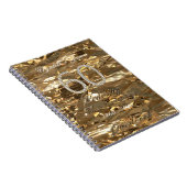 第60結婚記念日の来客名簿の金ゴールドのダイヤモンド ノートブック (右側)