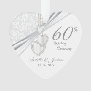 第60結婚記念日の記念品のデザイン オーナメント