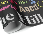 第60落書きのスタイルのハッピーバースデー ラッピングペーパー (ロールコーナー)