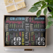 第60落書きのスタイルのハッピーバースデー 薄葉紙 (ギフト)