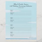 第60記念パーティーの来客名簿のサインインのページ (正面)